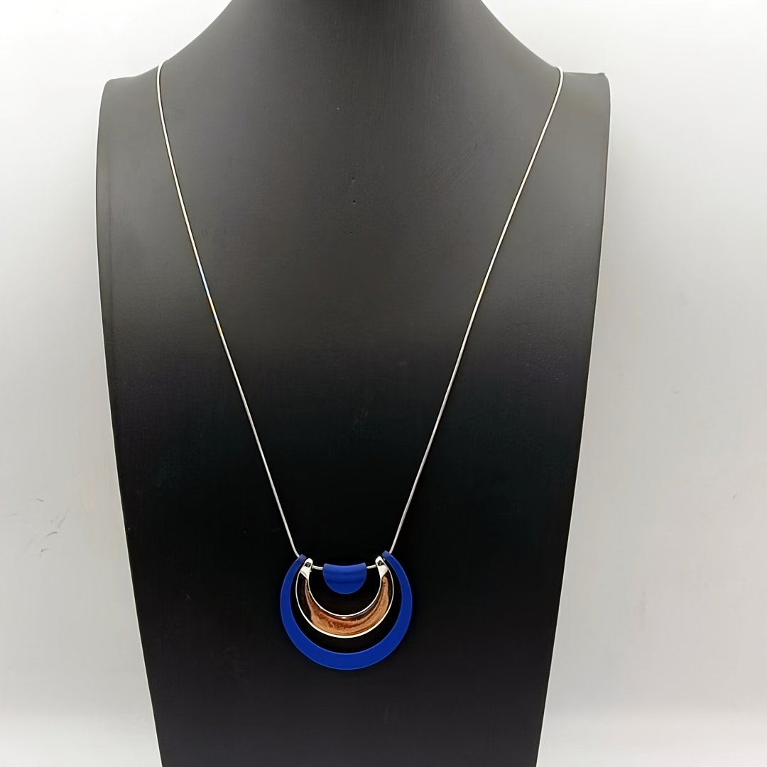 U-Shaped Necklace, Vintage Geometric Minimalist Design